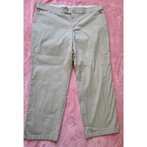 Riders By Lee Comfort No Gap Waistband Tan Pants Women's Size 24W